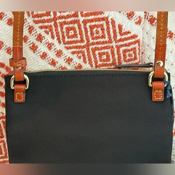 Dooney & Bourke North/South Triple Zip Crossbody Black Nylon Bag NEW - Picture 7 of 12
